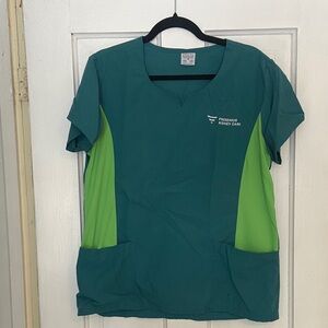 Teal and Lime Women's Top